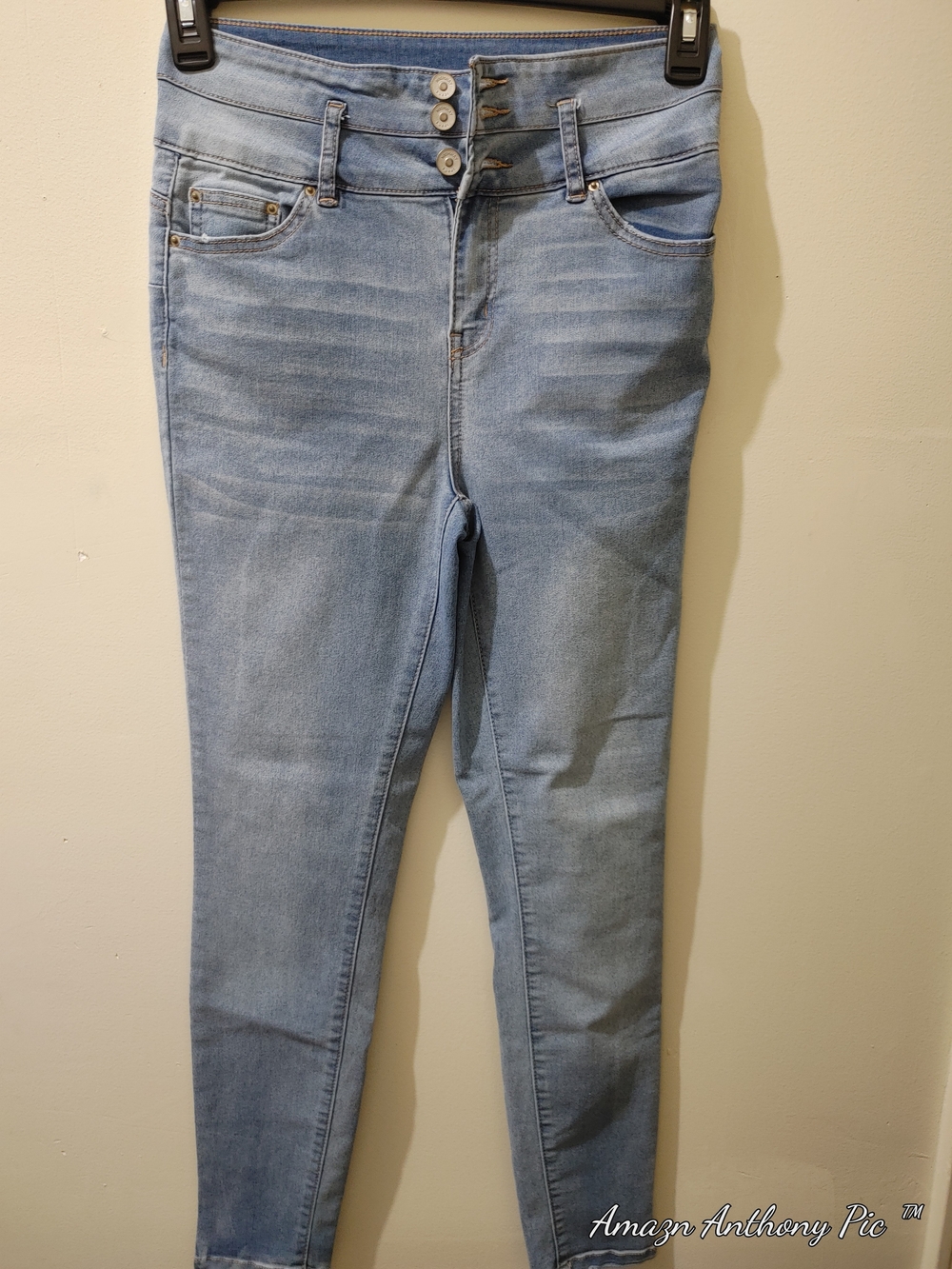Highway Jeans Light Blue Triple-Button Skinny Jeans